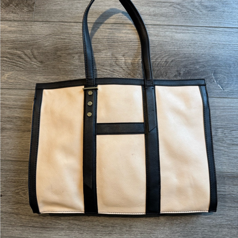 Big Buddha Black and Cream Tote Bag